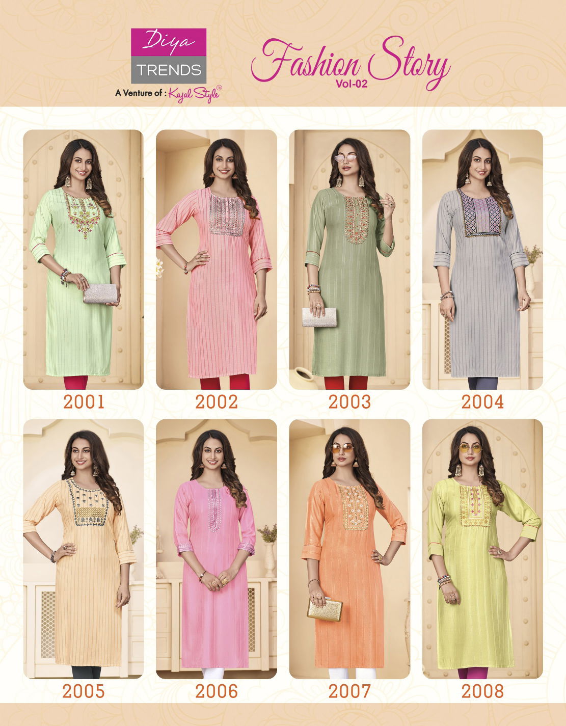Fashion Story 2 Latest Embroidery Fancy wear Designer Kurti Collection